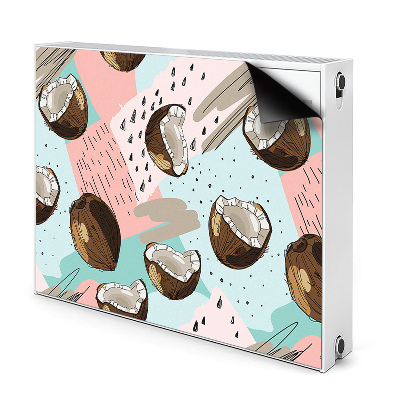 Dekoračný magnet na radiátor Kokosové orechy na pastelovom pozadí