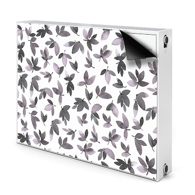 Dekoračný magnet na radiátor Abstraktné listové siluety v šedej