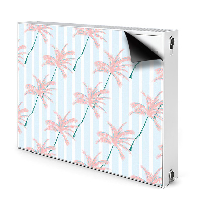 Dekoračný magnet na radiátor Palmy na modrých pruhovaných pozadí