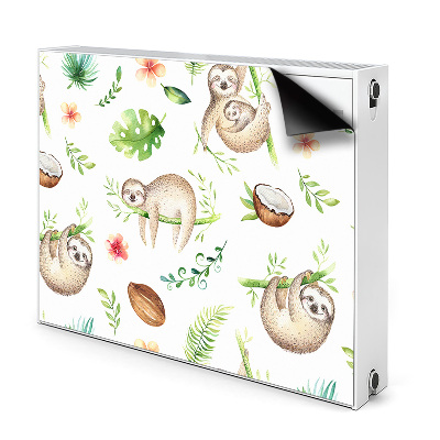 Dekoračný magnet na radiátor Lenivé leňochody a tropické lístie