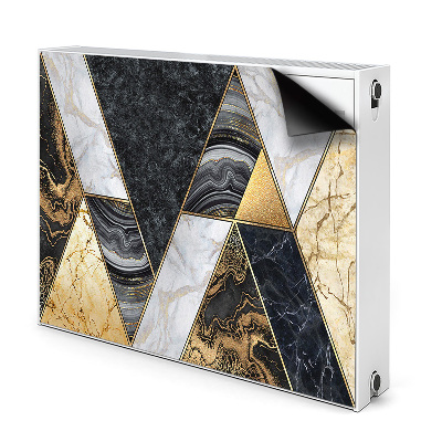 Dekoračný magnet na radiátor Geometrické tvary s mramorovým efektom