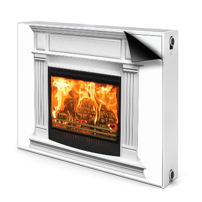 Dekoračný magnetický kryt na radiátor Krb s ohňom na radiátore