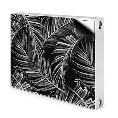 Dekoračný magnet na radiátor Čiernobiele palmové listy