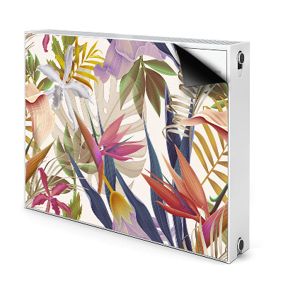 Dekoračný magnet na radiátor Tropické kvetinové listy a kvety
