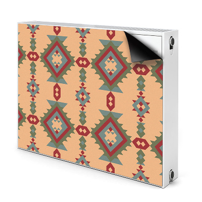 Dekoračný magnetický kryt na radiátor Geometrický etno vzor s diamantmi