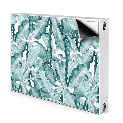 Dekoračný magnetický kryt na radiátor Banánové listy v akvarelovom štýle