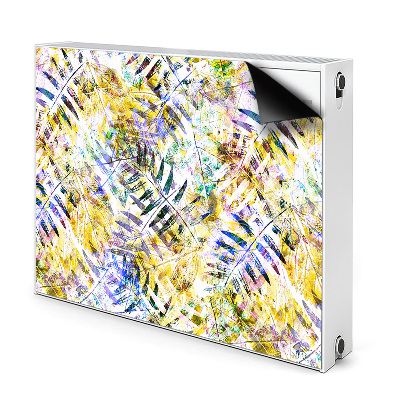 Dekoračný magnet na radiátor Abstraktné listy v akvarelových farbách