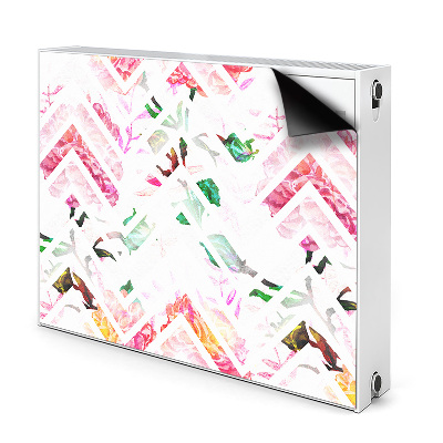 Dekoračný magnetický kryt na radiátor Kvetinové geometrické šípky