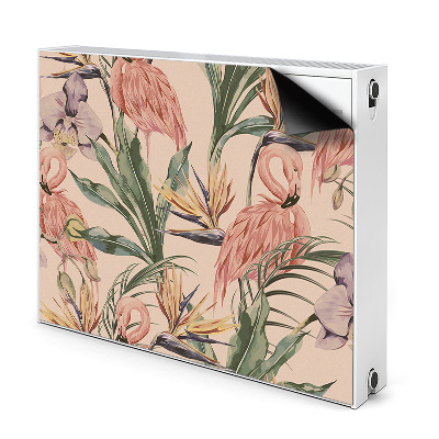 Dekoračný magnet na radiátor Flamingá a tropické kvety