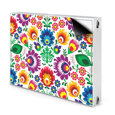 Dekoračný magnet na radiátor Tradičný folklórny kvetinový vzor