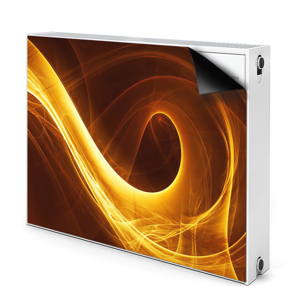 Dekoračný magnet na radiátor Abstraktné zlaté svetelné vlny