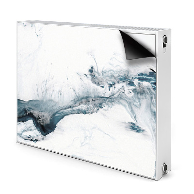 Dekoračný magnet na radiátor Abstraktné modro-biele mramorovanie