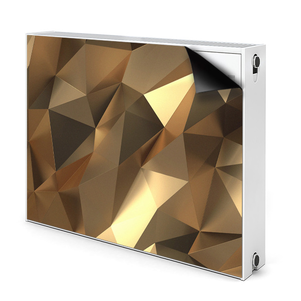 Dekoračný magnet na radiátor Zlatý geometrický polygonálny vzor