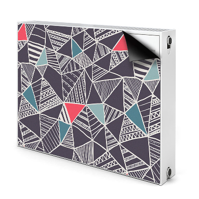 Dekoračný magnet na radiátor Geometrické trojuholníkové mozaikové vzory