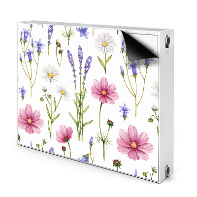 Dekoračný magnetický kryt na radiátor Kvetinový vzor s lúčnymi kvetmi