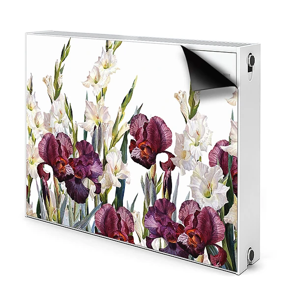 Dekoračný magnet na radiátor Kvetinový vzor s kosatcami a gladiolami