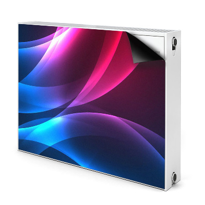 Dekoračný magnetický kryt na radiátor Farebné abstraktné svetelné vlny