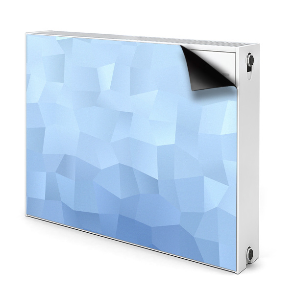 Dekoračný magnet na radiátor Geometrický modrý polygonálny vzor