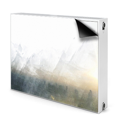 Dekoračný magnetický kryt na radiátor Hmlisté horské panoráma