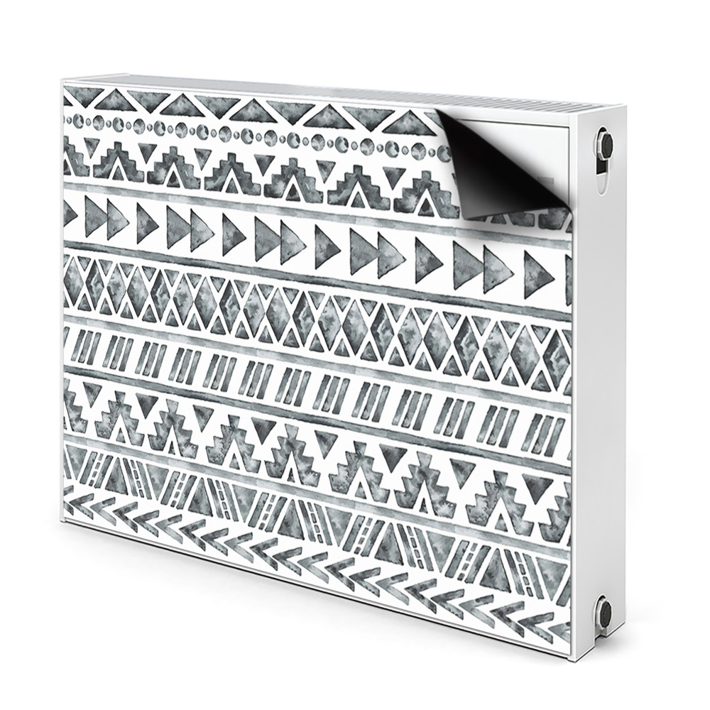 Dekoračný magnet na radiátor Čiernobiely geometrický etno vzor
