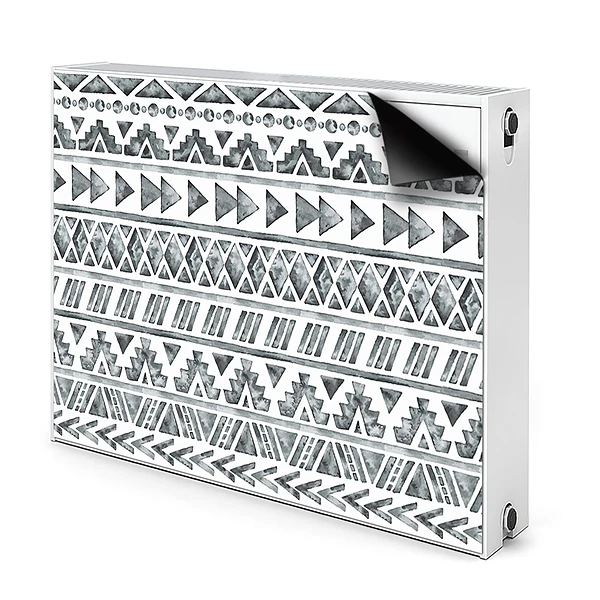 Dekoračný magnet na radiátor Čiernobiely geometrický etno vzor
