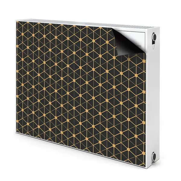 Dekoračný magnet na radiátor Geometrický vzor s trojuholníkmi a bodmi
