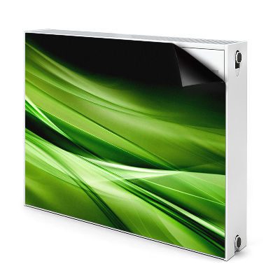 Dekoračný magnet na radiátor Zelené abstraktné svetelné vlny