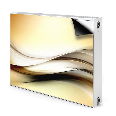 Dekoračný magnetický kryt na radiátor Abstraktné zlaté vlny na plátne