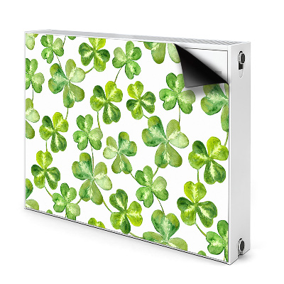 Dekoračný magnet na radiátor Zelené akvarelové ďatelinové listy