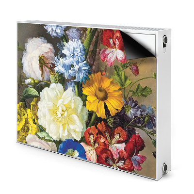 Dekoračný magnetický kryt na radiátor Kytica farebných letných kvetov