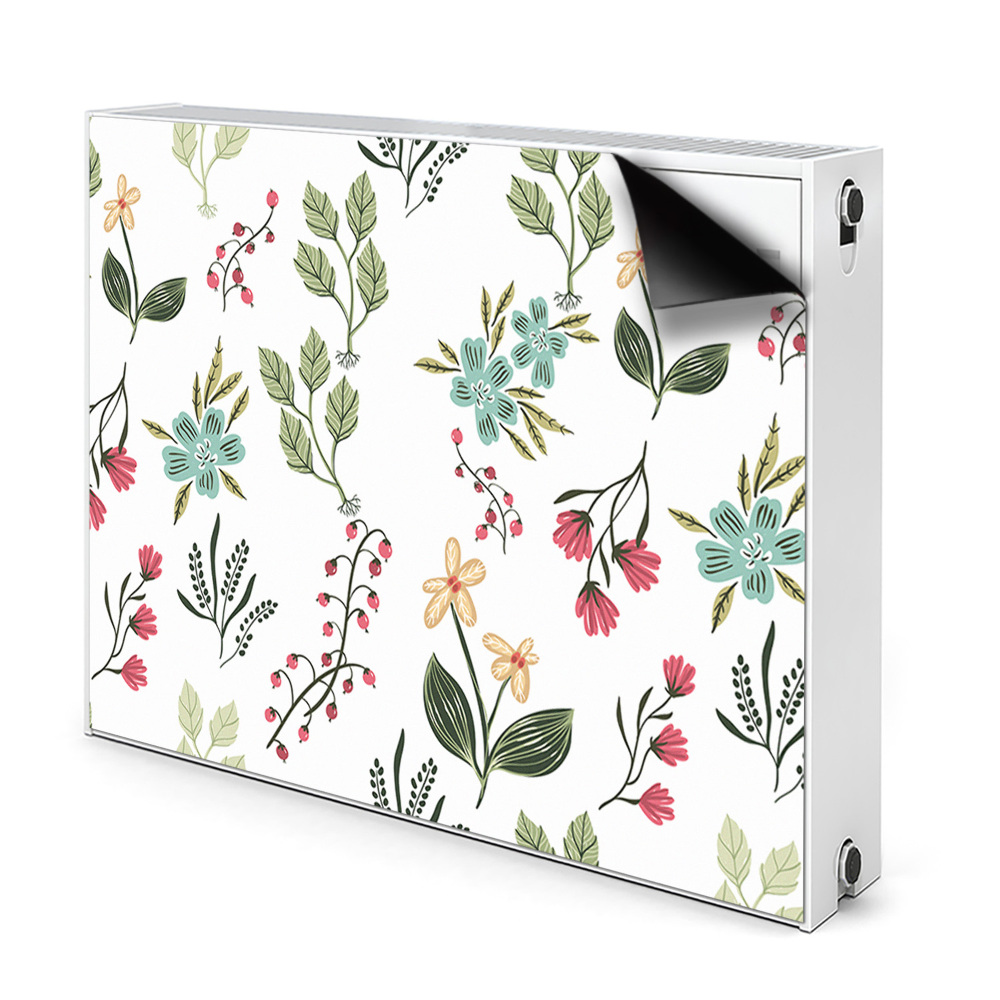 Dekoračný magnet na radiátor Kvetinový vzor s listovými motívmi