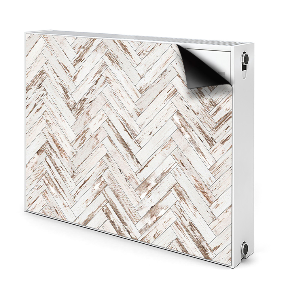 Dekoračný magnetický kryt na radiátor Vzor rybia kosť s patinou