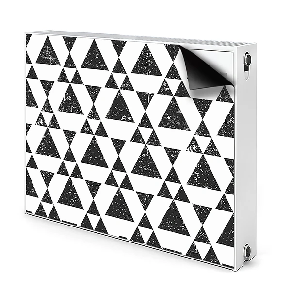 Dekoračný magnet na radiátor Čiernobiele geometrické trojuholníky