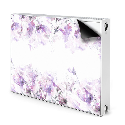 Dekoračný magnet na radiátor Akvarelové fialové kvety a lístie