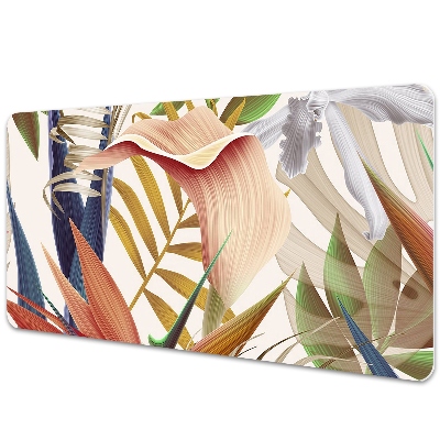 Podložka na písací stôl Abstraktné listy a kvety.