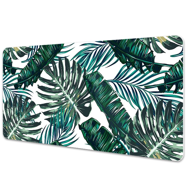 Veľká podložka na stôl Tropické listy monstera a banánovníka.