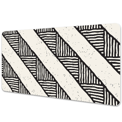 Podložka na stôl Čierno-biele diagonálne pruhy.