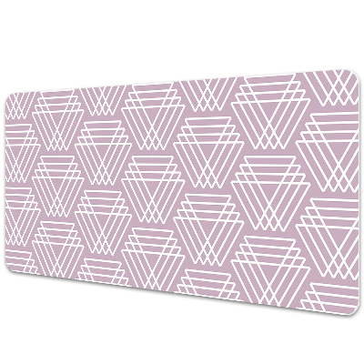 Podložka na písací stôl Geometrické ružové trojuholníky