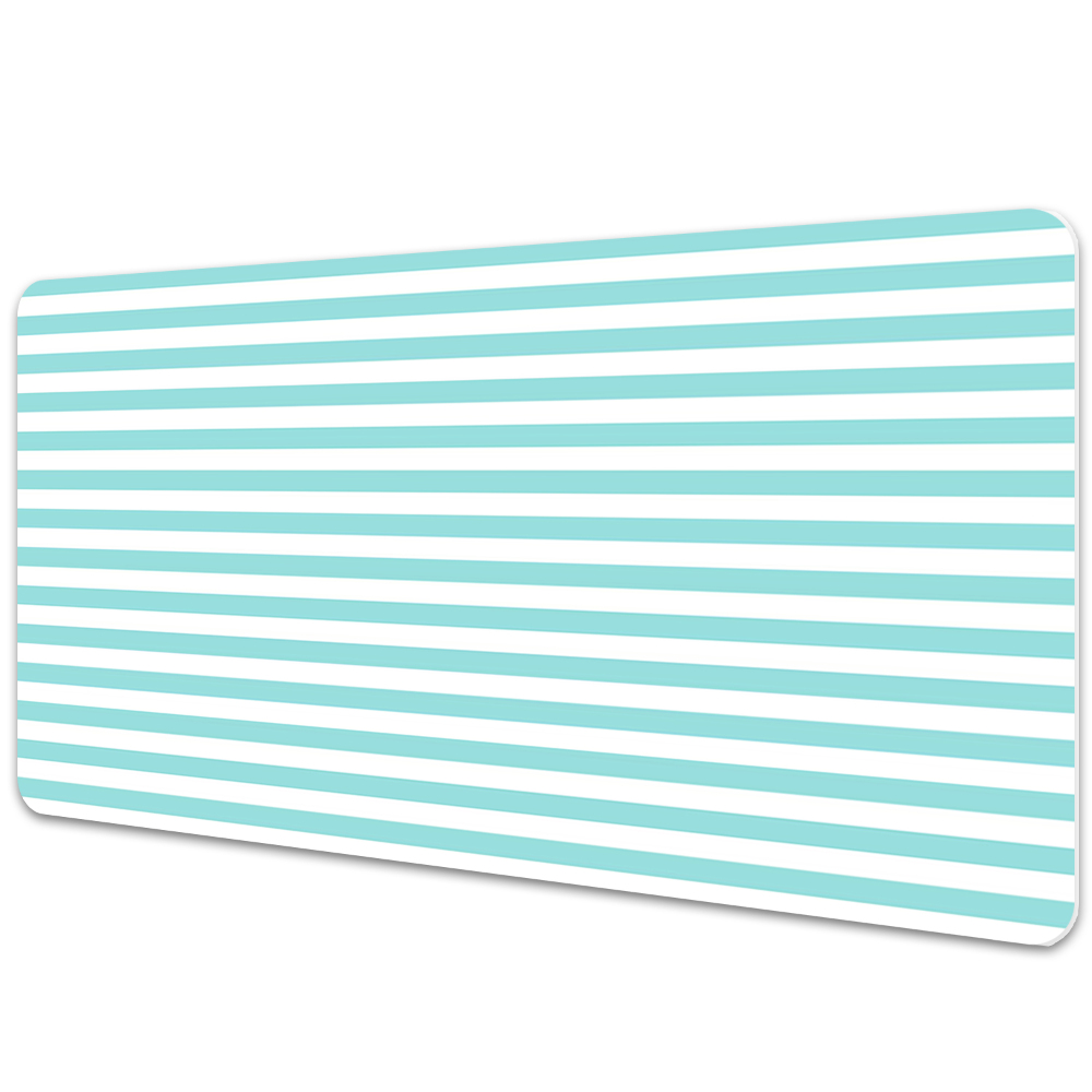 Veľká podložka na stôl Svetlomodré horizontálne pruhy.