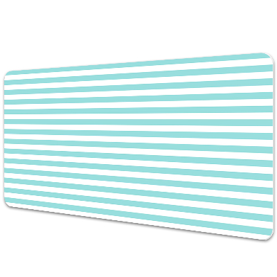 Veľká podložka na stôl Svetlomodré horizontálne pruhy.