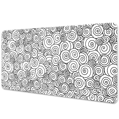 Veľká podložka na stôl Čiernobiele geometrické víry