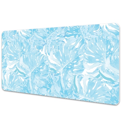 Podložka na stôl Svetlomodré tropické listy monstera.