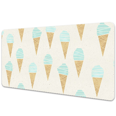 Veľká podložka na stôl Zmrzlinové kornútky v pastelových farbách.