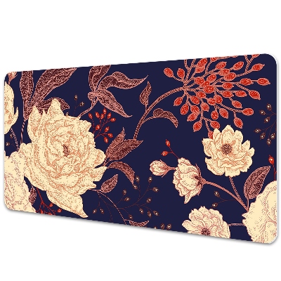 Veľká podložka na stôl Kompozícia ruží a jarabín