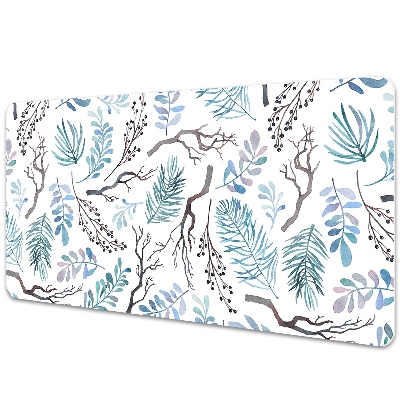 Podložka na písací stôl Akvarelové lístie a vetvičky.