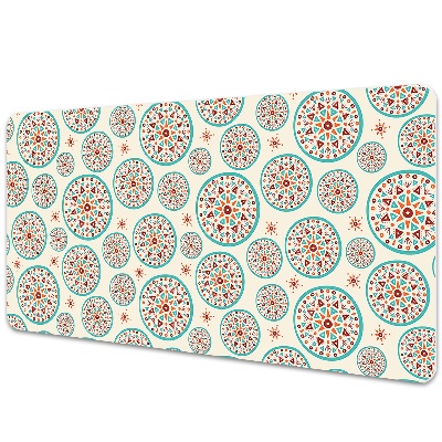 Podložka na stôl Cikcakovité mandalové kruhy s hviezdami.