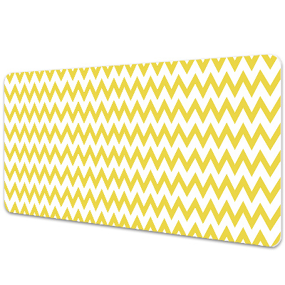 Veľká podložka na stôl Geometrické žlté cikcaky