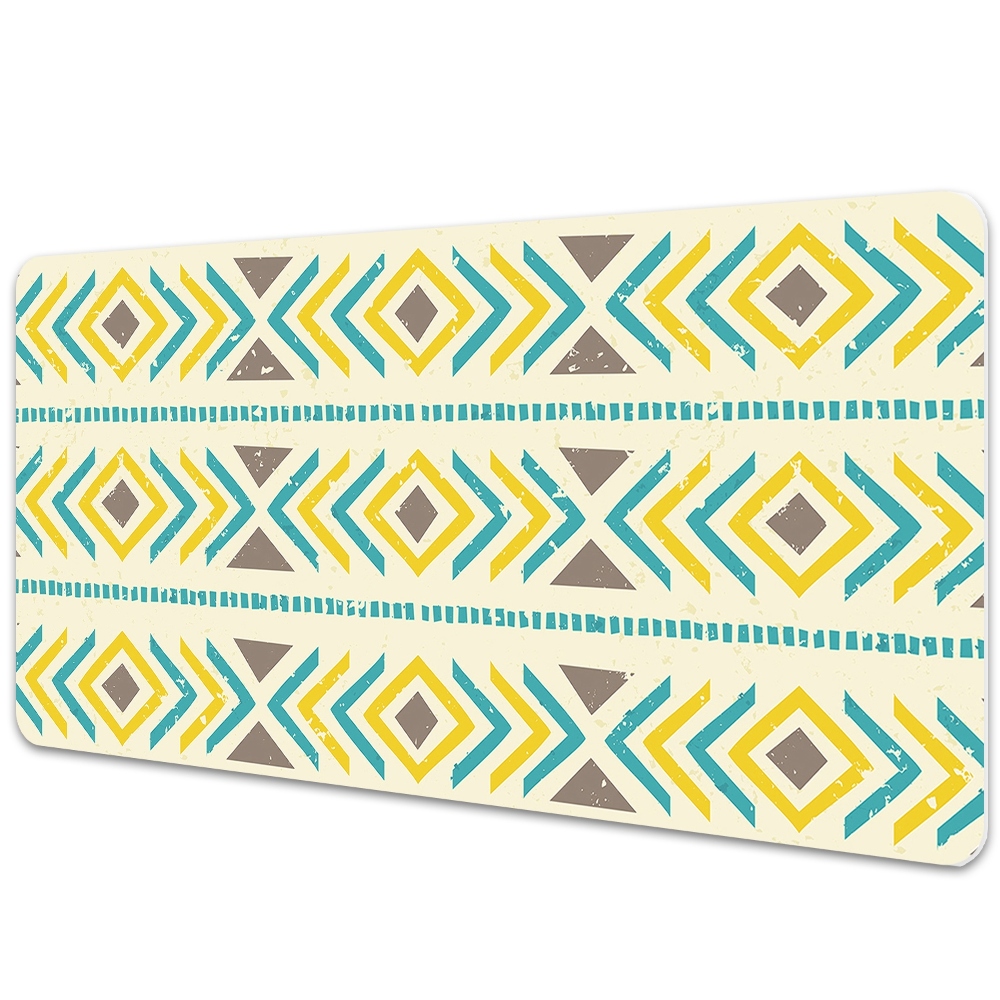 Podložka na písací stôl Geometrický tribal vzor s kosoštvorcami.