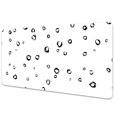 Podložka na písací stôl Čierne ručne kreslené kruhy.