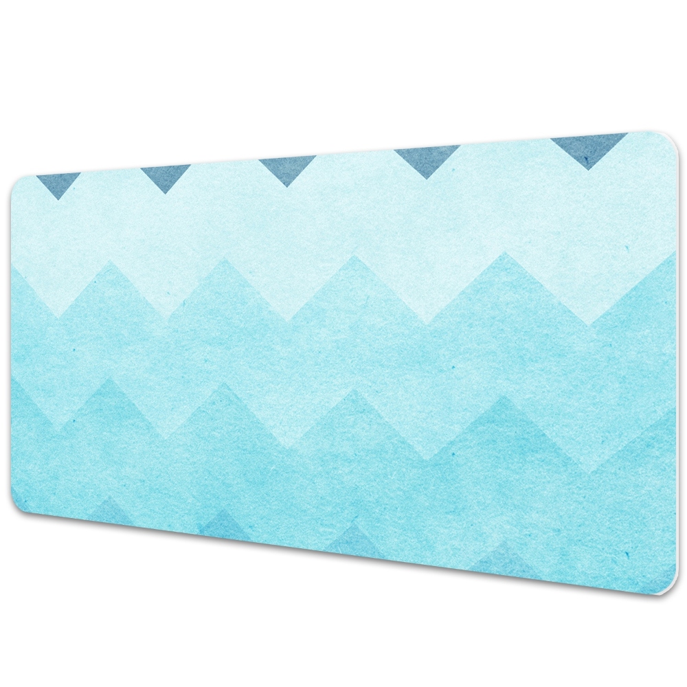 Podložka na písací stôl Modré geometrické cikcaky